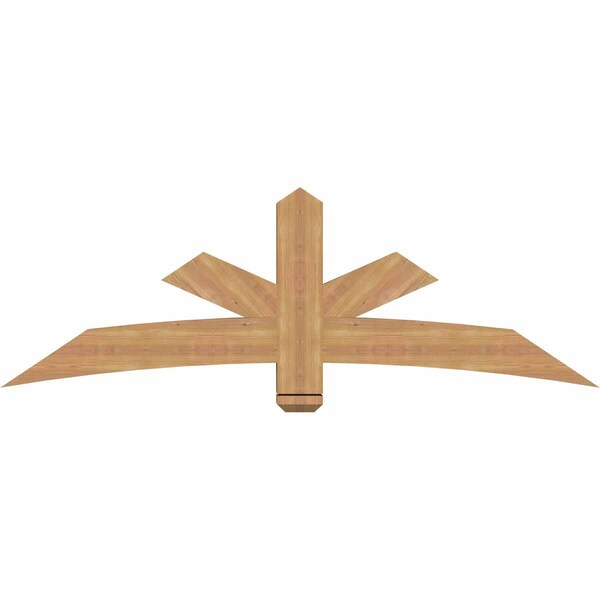 Ekena Millwork Alberta Smooth Timber Gable Bracket, Western Red Cedar, 72"W x 24"H x 5 1/2"D x 5 1/2"F, 8/12 Pitch GBW072X24X0606ALB00SWR - main